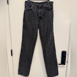 Wrangler Men's Black Straight Jeans